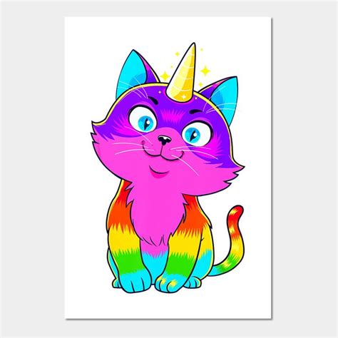 Caticorn Unicorn Cat Rainbow Kittycorn Kitty T By Kirkland In 2023