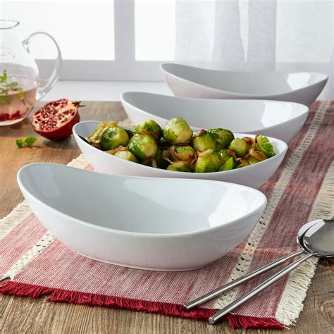 Better Homes And Gardens Oval Serve Bowls White Set Of 4