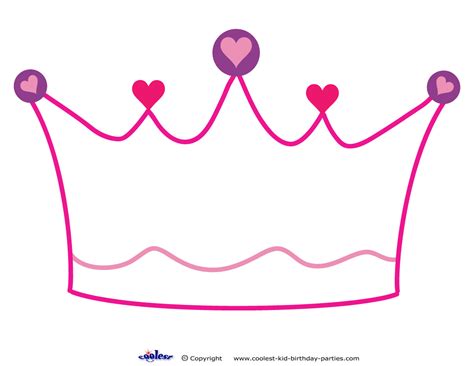 Princess Tiara Coloring Sheet Clipart Best