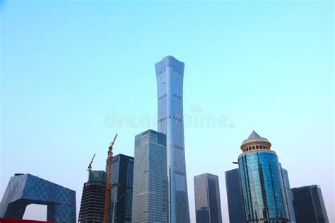 Modern Skyline In Chaoyang District Beijing China Stock Photo Image