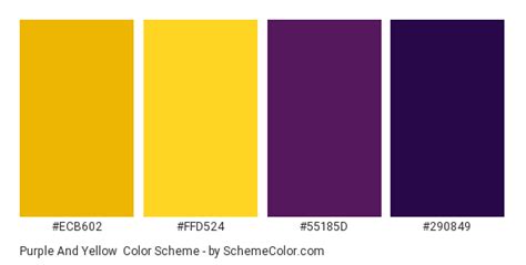Purple And Yellow Color Scheme Purple