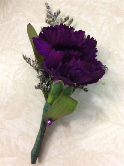Boutonnier Purple Boutonniere Purple Wedding Flowers Wedding Flower