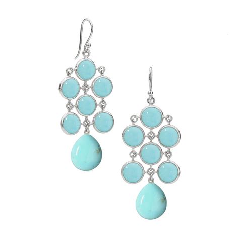 Sterling Silver Juliette Chandelier Earrings In Turquoise Earrings