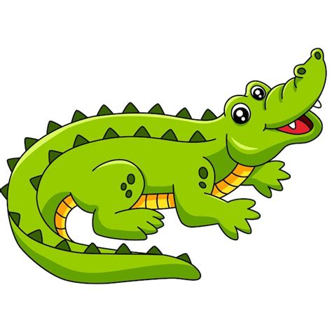 Ilustração Vetorial De Clipart De Desenho Animado De Crocodilo Vetor