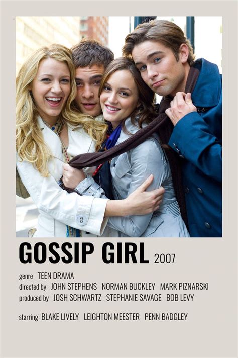 TV SHOW POSTER In Gossip Girl Girl Movies Film Posters Minimalist