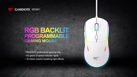 Havit Ms961 Rgb Backlit Programmable Gaming Mouse White