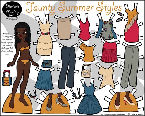 Marisole Monday Jaunty Summer Styles Paper Doll By Rachel Cohen