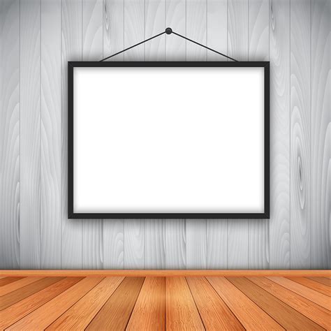 Blank picture frame on wall 209581 Vector Art at Vecteezy