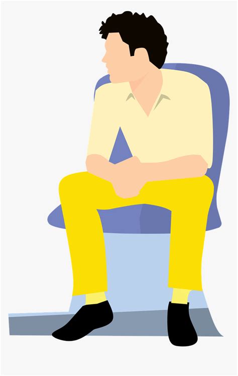 Man Young Clothes Casual Looking Sitting Chair Man Sitting On