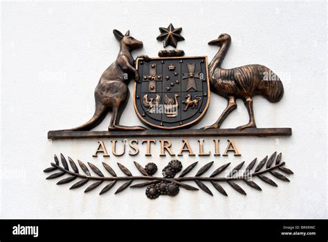 Nacional Australiano Emblema O Escudo De Armas Fotografía De Stock Alamy