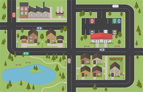 Free Vector City Map Layout — Medialoot