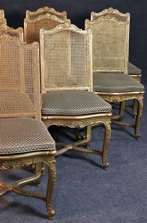 Stainless steel, brushed details below also available: Set of 10 French Gilded Cane Louis XV Style Dining Room ...