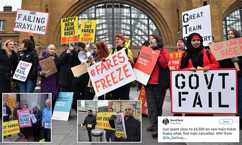 Passengers Protest Train Ticket Price Hikes Of Up To £150 A Year