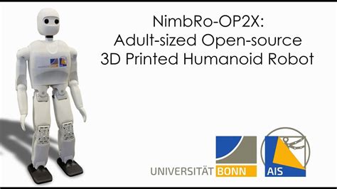 Nimbro Op2x Adult Sized Open Source 3d Printed Humanoid Robot Youtube