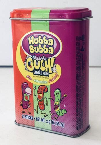 Vintage Hubba Bubba Ouch Bubble Gum Metal Tin Candy Container Ebay