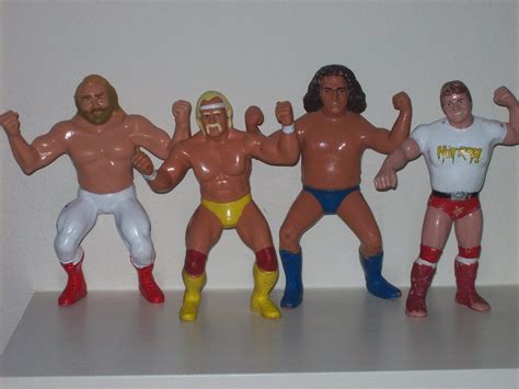 Vintage S Set Of Four Wwf Wrestling Figures Dolls Ljn