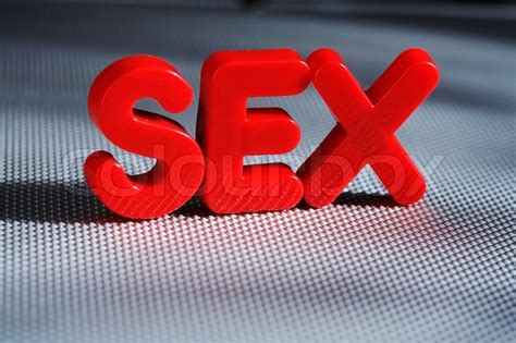 Das Wort Sex Mit Roten Stock Bild Colourbox
