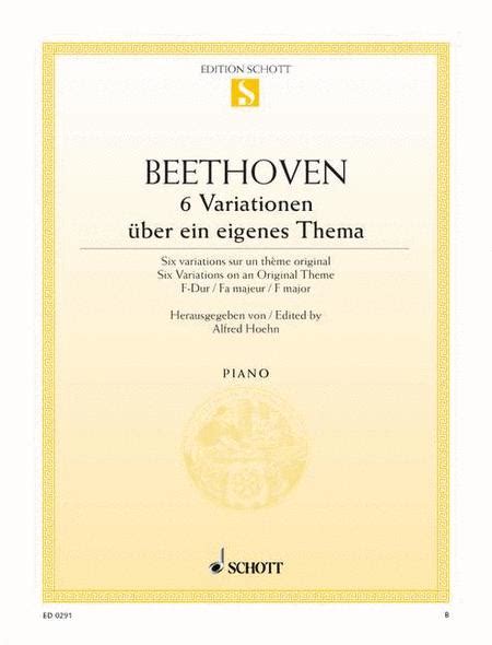 Six Variations F Major By Ludwig Van Beethoven 1770 1827 Digital