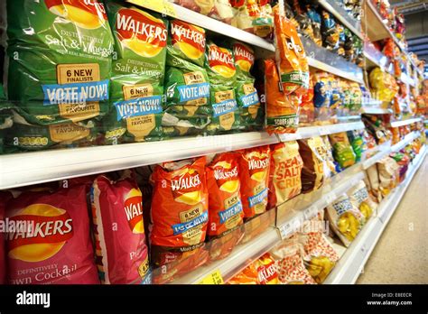 Crisps And Snacks In A Uk Supermarket Stock Photo Alamy