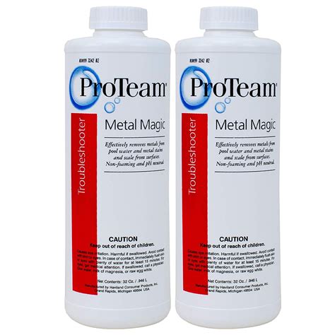 Proteam Metal Magic 1qt 2pk Remove Metals And Scale From Swimming Pool