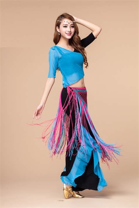New Style Belly Dance Costume Set Lady Sexy Tassel 3pcssuit For Women