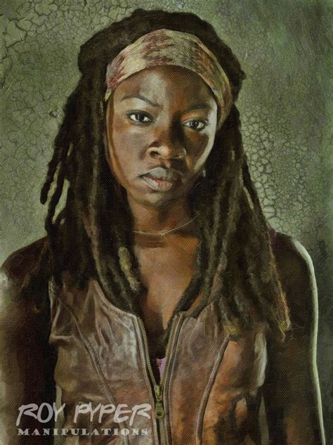 The Walking Dead Michonne Oil Paint Re Edit By Nerdboy69deviantart