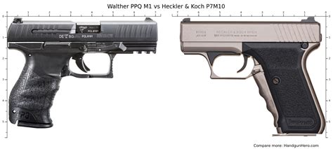 Walther PPQ M1 Vs Heckler Koch P7M10 Size Comparison Handgun Hero