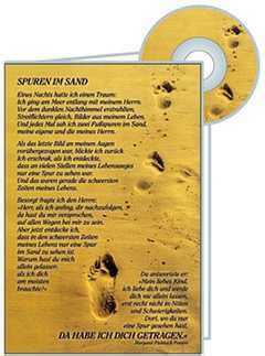 Und es entstand vor meinen augen, streiflichtern gleich, mein leben. CD-Card: Spuren im Sand - NEUTRAL - sendbuch.de