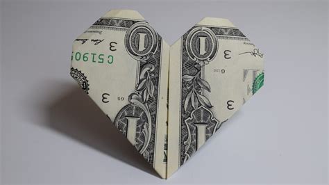 Dollar Origami Heart 1 Dollar Easy Tutorials And How Tos For