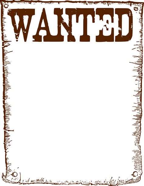 Blank Fbi Wanted Poster Png Free Blank Fbi Wanted Poster Png