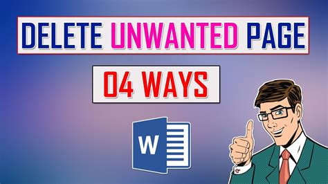 4 Easy Ways To Delete Unwanted Page In Microsoft Word Delete Blank