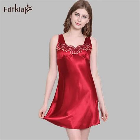 M 4xl Plus Size Hot Sale Womens Nightgown Satin Nightwear Summer Sexy
