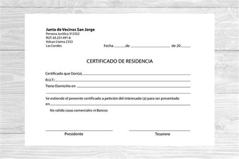 Certificado Residencia Imprenta Campus