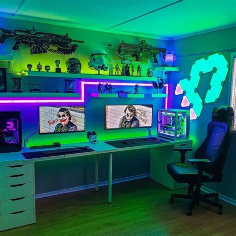 Video Gaming Setup Pc Game Room Small Game Rooms Gaming Room Setup