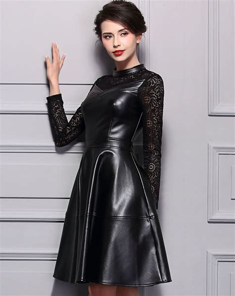 Black Leather Dress Платья Женская мода Женская одежда