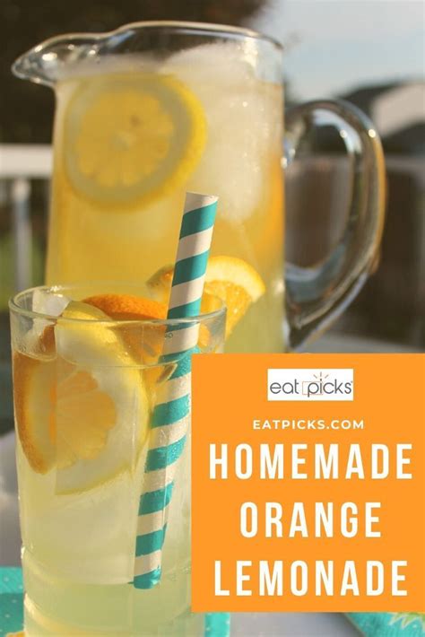 Homemade Orange Lemonade Eat Picks Lemon Lemonade Orange Simple