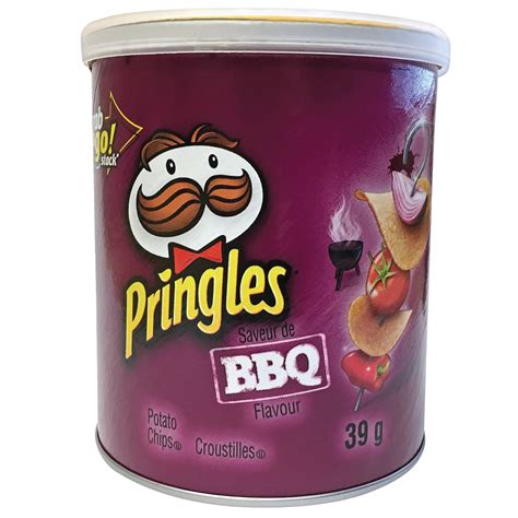 Pringles Grab And Go Stack Potato Chips Bbq Flavour 39 G Carton Of 12