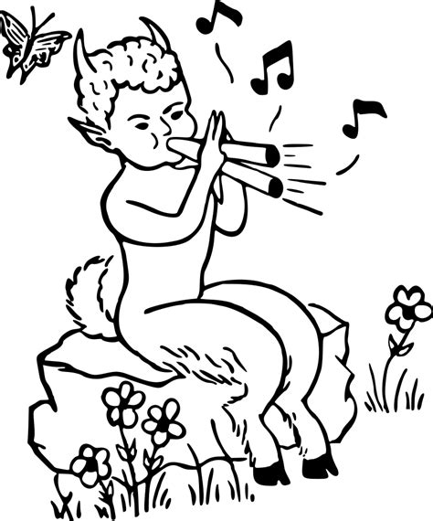 Onlinelabels Clip Art Musical Faun