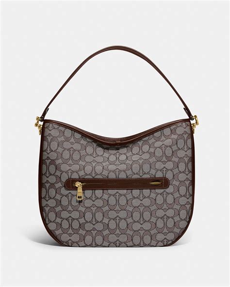 Soft Tabby Hobo In Signature Jacquard Coach