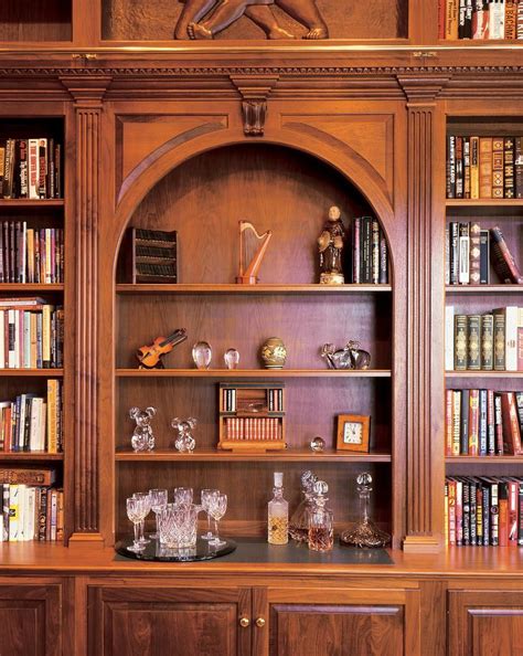 Custom Walnut Library Wall With Ladder By Odhner And Odhner Fine