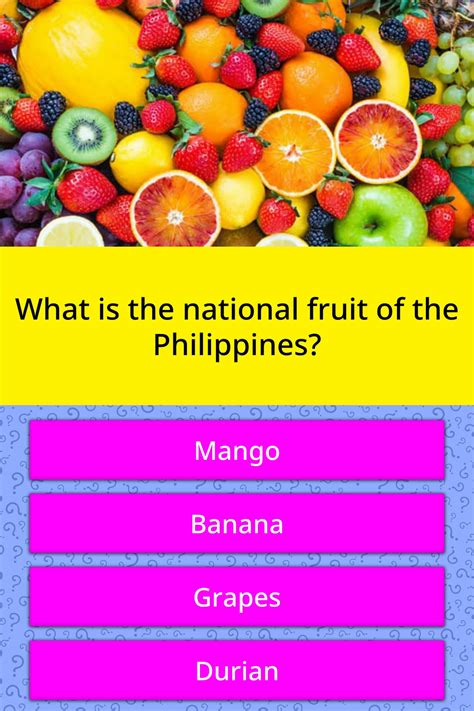 What Is The National Fruit Of The Trivia Questions Quizzclub