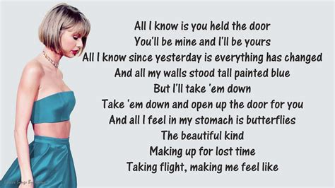 Taylor Swift Everything Has Changed Ft Ed Sheeran Lyrics Songs