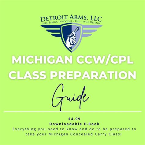 Michigan Ccwcpl Concealed Carry Class Preparation Guide Shop