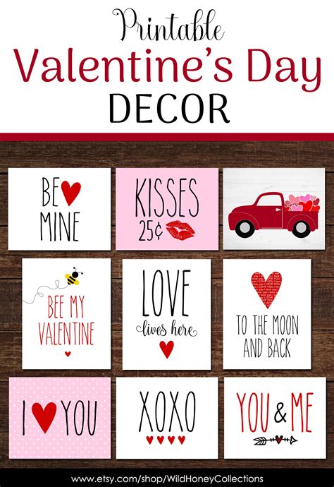 20 Valentine S Day Printable Decorations Magzhouse