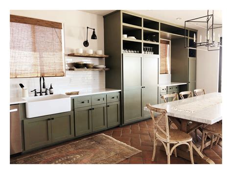 Desert House Kitchen House Home Kitchens Green Cabinets
