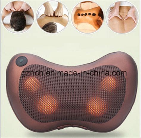 infrared heating car double massage device neck pillow massager china massage pillow and
