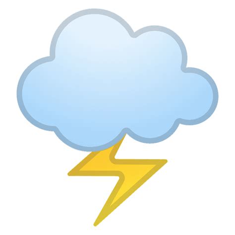 Cloud With Lightning Emoji Clipart Free Download Transparent Png