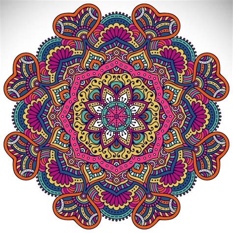 Premium Vector Beautiful Colored Mandala Design