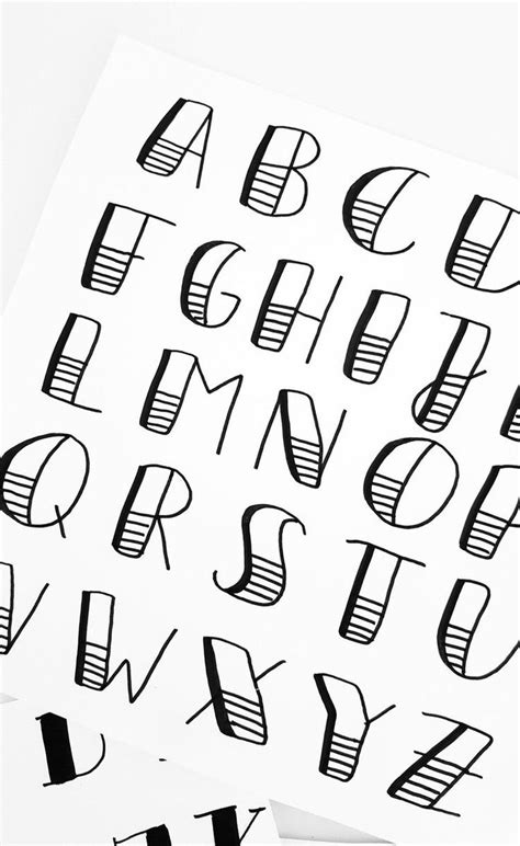 Moldes de letras pulsa sobre la letra que desees para acceder a los moldes. Tipografías fáciles 🙌🏼 | Tutorial de letras, Tipos de ...
