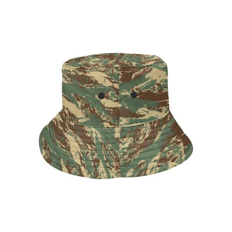 Rhodesian Brushstroke Fictional Tigerstripes Camouflage Bucket Hat For
